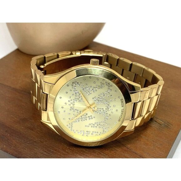 Michael Kors Women\'s Watch MK3590 Slim Runway Quartz Gold Stainless Steel 42mm main image 6